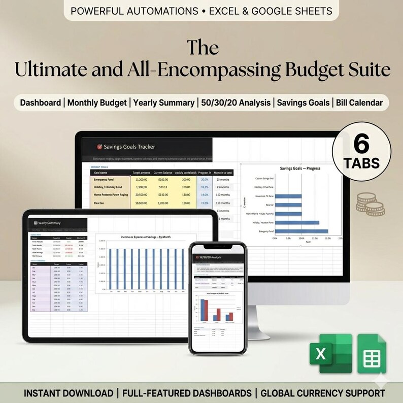 Ultimate Budget Spreadsheet - Etsy