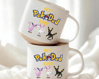 Personalized Pokemon Mug, We Choose You Dad Father's Day Gift For Him, Custom Birthday Pokedad Mug, Birthday Gift,  Anime Father's Day Gift
