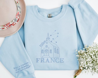 The Invisible Life Of Addie Larue Embroidered Crewneck Sweatshirt, Bookish, Booktok, Trendy Shirt, Book Gift