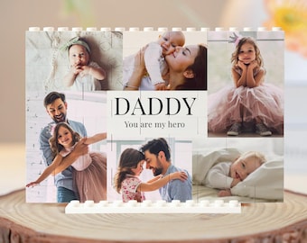 Personalized Daddy Photo Rectangle Building Block, Custom Picture Puzzle Building Block, Picture Memory Desktop Ornament, Family Gift