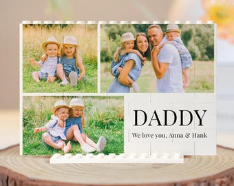 Personalized Photo Block Puzzle, Custom Keepsake Gift for Dad, Father's Day Gift, Gift for Him, Bricks Puzzle Gift for Daddy,Birthday Gift