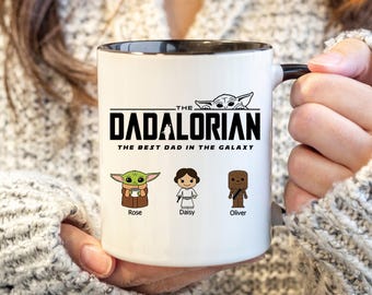 Custom The Dadalorian Mug, Personalized Baby Yoda Coffee Mug, Father Day Gift, Disney Star Wars Mug, Dad Mug, Dad Gift, Cute Father Day Gift