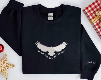 The Ravenhood -Kate Stewart - We love rainy days, don't we? Embroidered Sweatshirt, Wing T-Shirt, Book Merch, Gift For Book Lover, Bookish