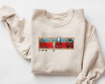 Spirited Away Embroidered Hoodie Sweatshirt, Fantasy Anime Inspired, Ghibli Aesthetic Graphic Unisex Shirt