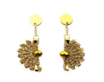 Pendientes Abanico crochet artesanal de Mallorca