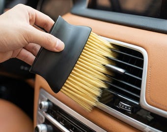 Car Interior Cleaning Brush, Soft Nylon Dust Brush, Air Vent Cleaner, Dashboard Gap Detailing Tool, Auto Sweep Brush, Car Wash Accessory