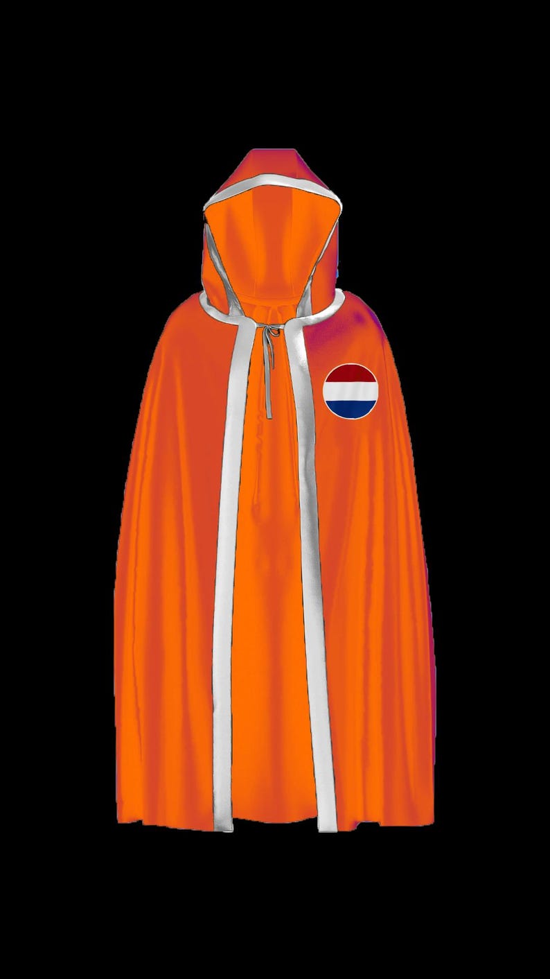 The Netherlands Capes, World Cup 2026 Satin Cape – Football Fan Hooded ...