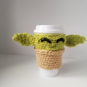Baby yoda alien Crochet Cup Cozy PATTERN amigurumi new low price image 6