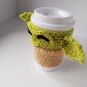 Baby yoda alien Crochet Cup Cozy PATTERN amigurumi new low price image 9