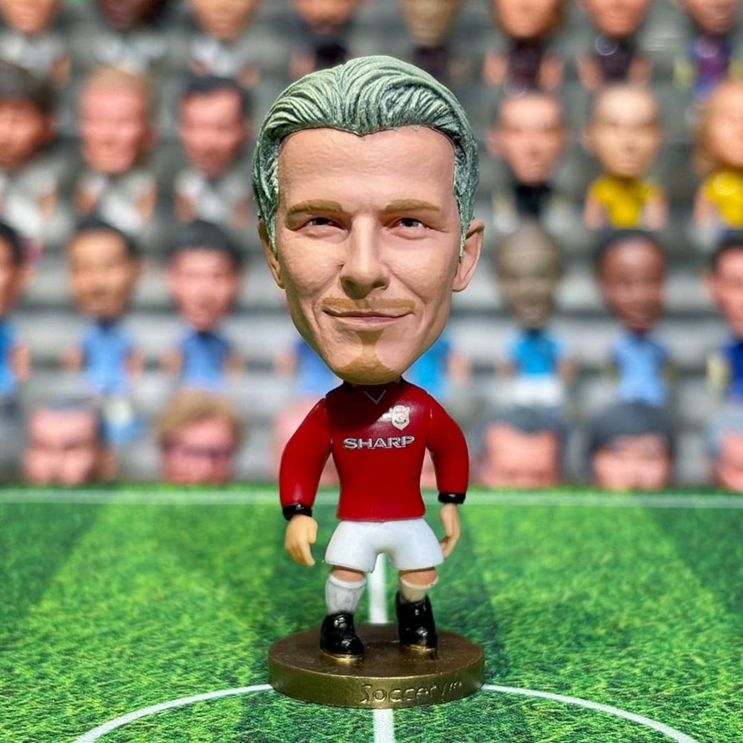 Football Legend David Beckham Career Teams Figurine Soccer Action