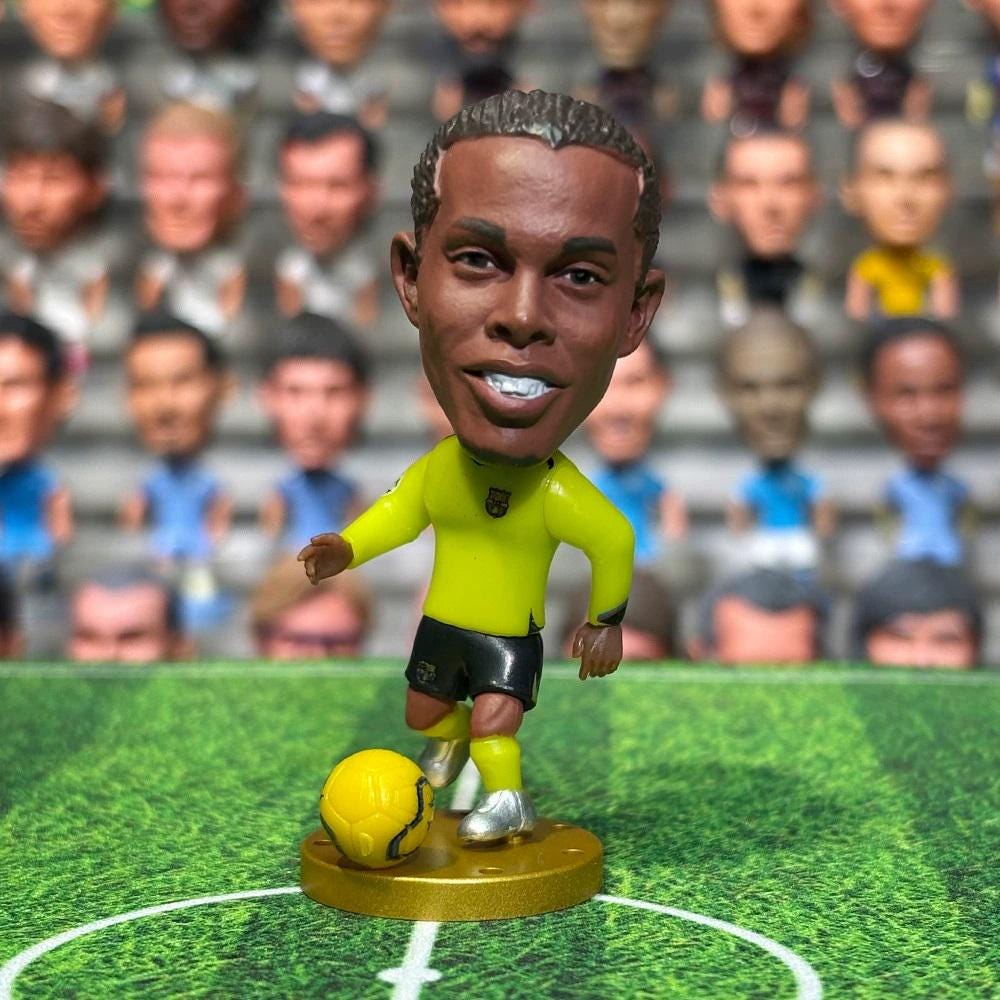 Football Legend Ronaldinho Career Teams Figurine Soccer Action