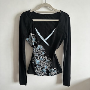 Long Sleeve Grunge Y2k Tops - Etsy
