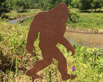 NEW, Bigger,17 inch tall. Bigfoot metal yard art.