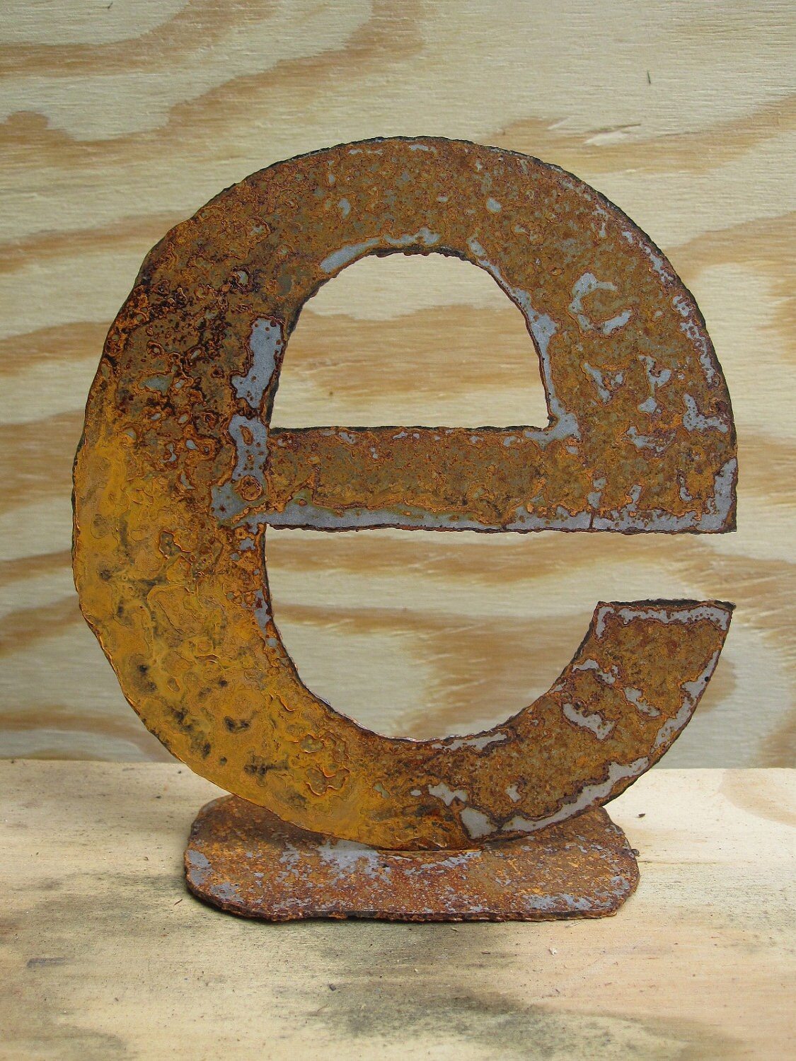 Lowercase Metal Letter e on Stand Etsy