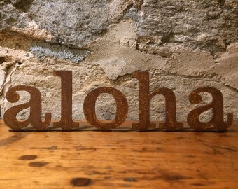 12 inch "aloha" sign