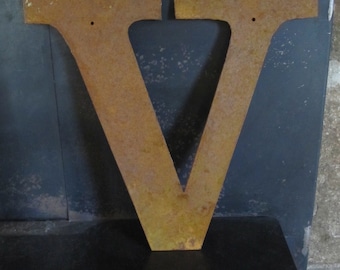 Metal letter "V" or any letter A-Z