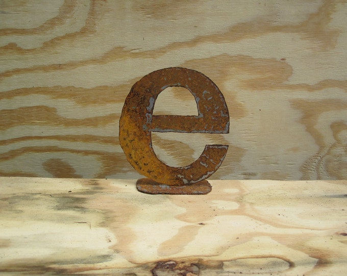 Lowercase Metal Letter e on Stand Etsy