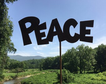 Metal "Peace" Sign for the Garden. Save 5 dollars...Kind of?