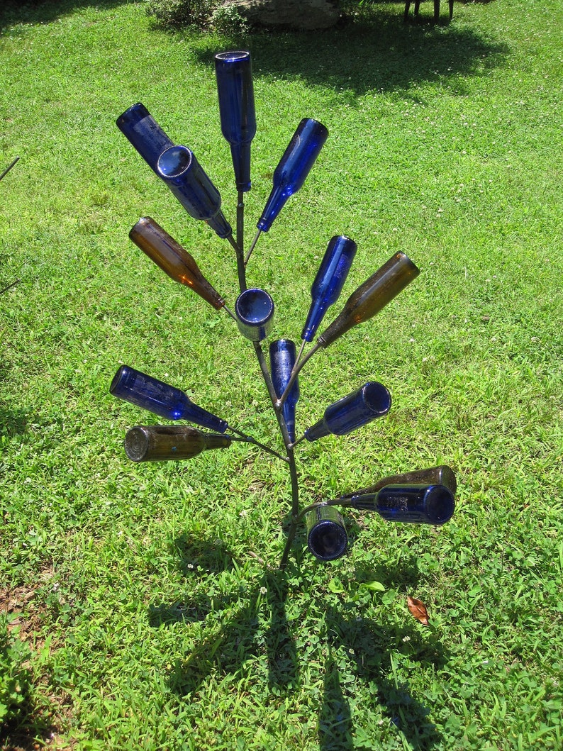 Metal Bottle Tree for the Garden Deck or Balcony LOCAL Etsy