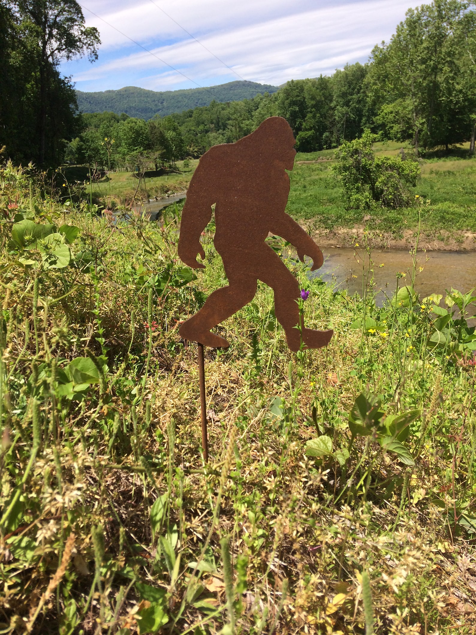 NEW Bigger17 Inch Tall. Bigfoot Metal Yard Art. Etsy