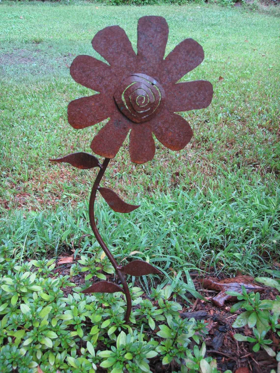 Handmade Metal Garden Flower Yard Art. Etsy