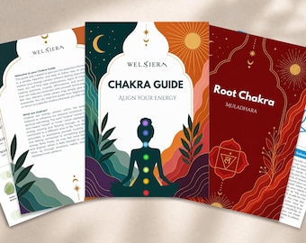 Chakra Guide PDF, Spiritual Wellness Workbook, Energie-Balance (Digitaler Download)