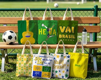 Bolsa de lona ecológica Brasil / Bolsa de compras sostenible