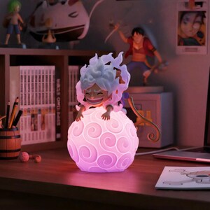 Lampada da notte a LED con personaggio anime di One Piece, lampada da scrivania a LED con frutto del diavolo
