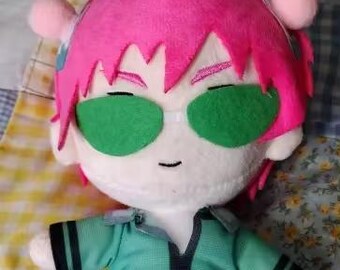 Muñeco de peluche de anime Kusuo Saiki / Personaje de peluche kawaii suave / Regalo de peluche coleccionable para fans del anime