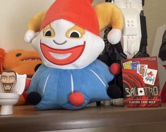 Peluche de bufón colorido, lindo animal de peluche de payaso, suave peluche de circo, muñeca arlequín kawaii, regalo para niños y decoración de habitaciones