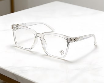 Montura de gafas CH Retro Gothic con forma de cruz - Gafas góticas punk que bloquean la luz azul, un regalo adecuado tanto para hombres como para mujeres.