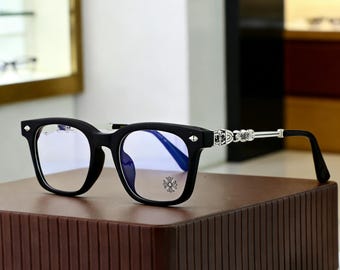 Gafas ópticas de estilo retro punk, monturas finas y lujosas, gafas góticas unisex: sencillas y elegantes, aptas tanto para hombres como para mujeres.