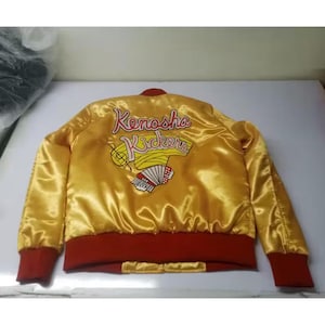 Kurtka bomberka Kenosha Kickers z satyny, kurtka do cosplayu Home Alone