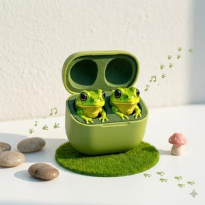 Cute Frog Sleep Earplugs, Soft Silicone Noise Cancelling Earplugs for Sleeping, 3D Funny Animal Ear Plugs, Quirky Gift for Side Sleepers