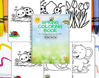 Frühlings-Malbuch für Kinder | Blumige Aktivitätsseiten (PDF Download)