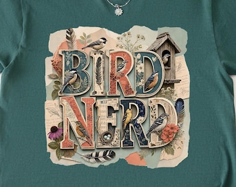 Bird Nerd Birdwatcher Tee | Birding Enthusiast Cottagecore Vintage Shirt