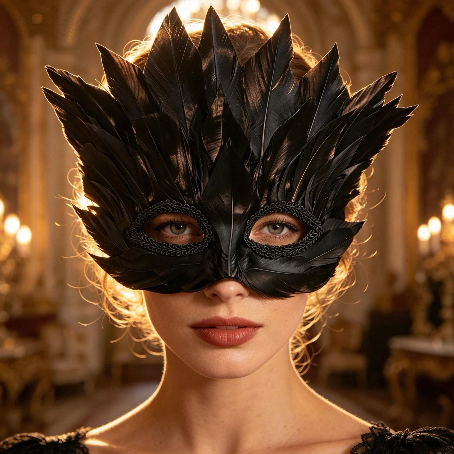 Black or pink feather masquerade masks, handmade Venetian masks, suitable for Carnival,Halloween, weddings, proms, gothic parties, etc.