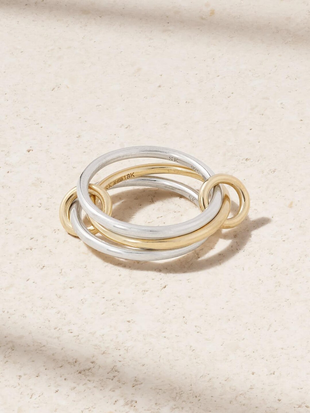 Multi Link Rings 925 Silver Two Tone Connector Ring, Multi Link Ring, Stackable Rings ...