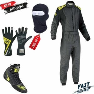 ELITE OMP Komplett Gokart Racing Kit – Dräkt, Handskar och Skor för Mästare bild 1