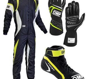 Kit completo da corsa Go-Kart ELITE OMP: tuta, guanti e scarpe per campioni.