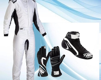 Kit completo da corsa per go-kart ELITE OMP: tuta, guanti e scarpe - Qualità premium
