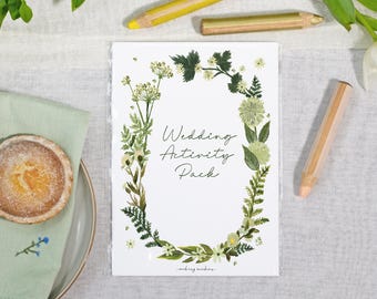 Botanical Wedding Kids Activity Pack Book - A5 Children's Favour