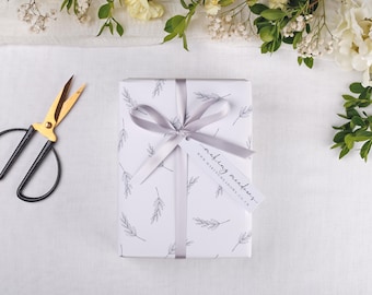 Minimalist Wedding Wrapping Paper - Luxury Bridal Party Gift Wrap, Folded
