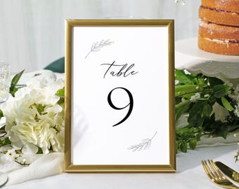 Minimalist Table Numbers For Wedding Decor - A5 & A4 Personalised Cards