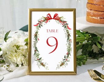 Winter Table Numbers For Wedding Decor - A5 & A4 Personalised Cards