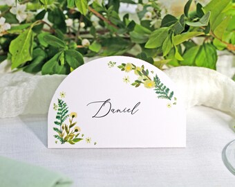 Botanical Wedding Place Cards For Guest Names - Table Setting Event Decoration