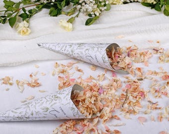 Sage Garden Confetti Cones For Wedding - DIY Make Your Own Pack