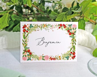 Boho Wedding Place Cards For Guest Names - Table Setting Event Decoration