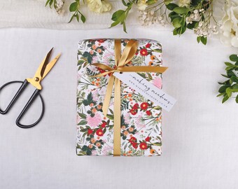 Boho Garden Wedding Wrapping Paper - Luxury Bridal Party Gift Wrap, Folded