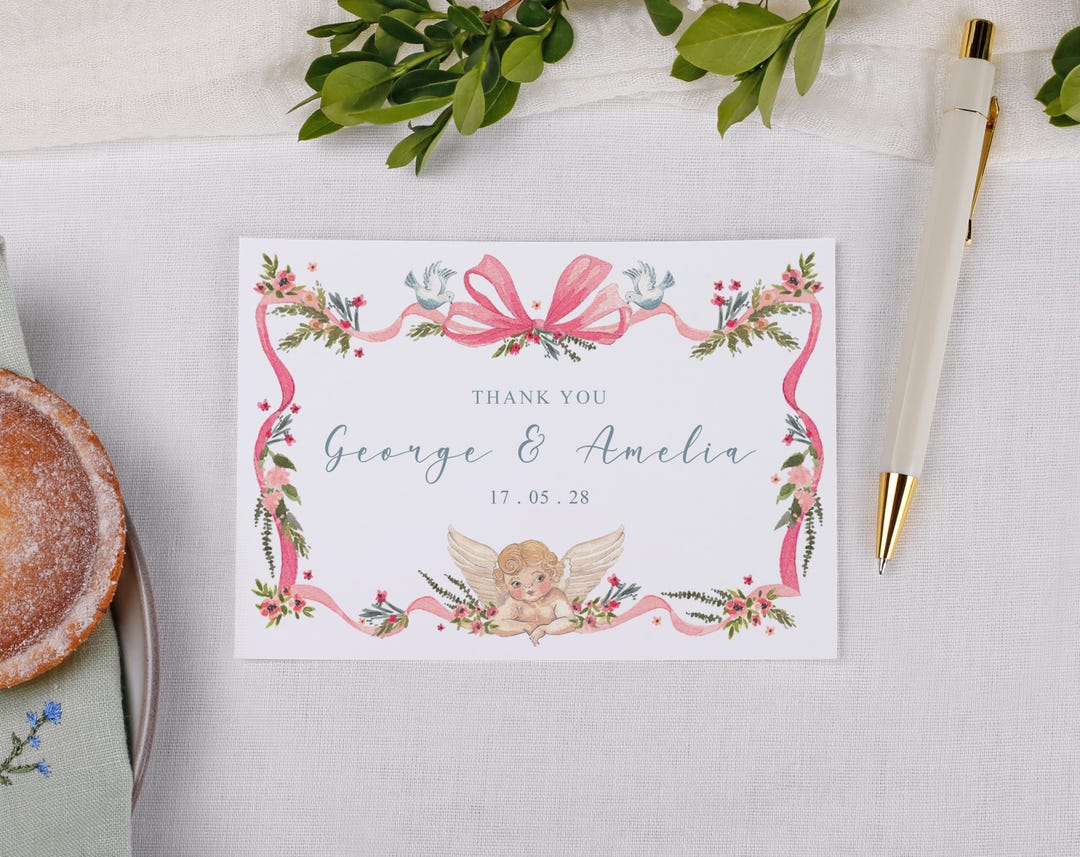 Vintage Wedding Thank You Postcards - Set of Personalised Note Cards - Etsy